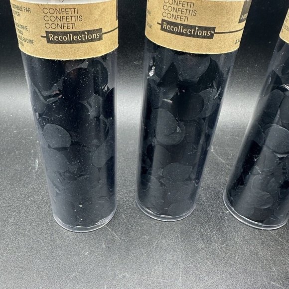 Packed Party Confetti Tubes Black Table Scatter Party Decorations Lot of 5 - Picture 6 of 6